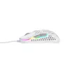 XTRFY M42 obojručná herná myš – optický senzor, 16 000 DPI, USB Type-A, biela, RGB
