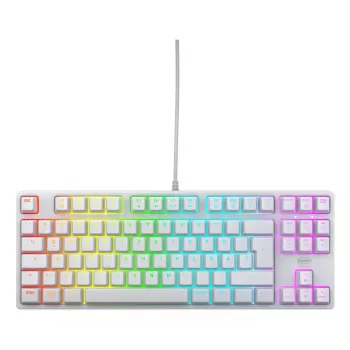 Herná klávesnica CHERRY K4V2 TKL USB QWERTZ German biela RGB LED