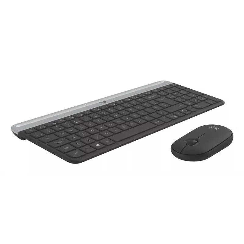LOGITECH tenká bezdrôtová súprava klávesnice a myši Mk470 - Graphite - azerty francúzska