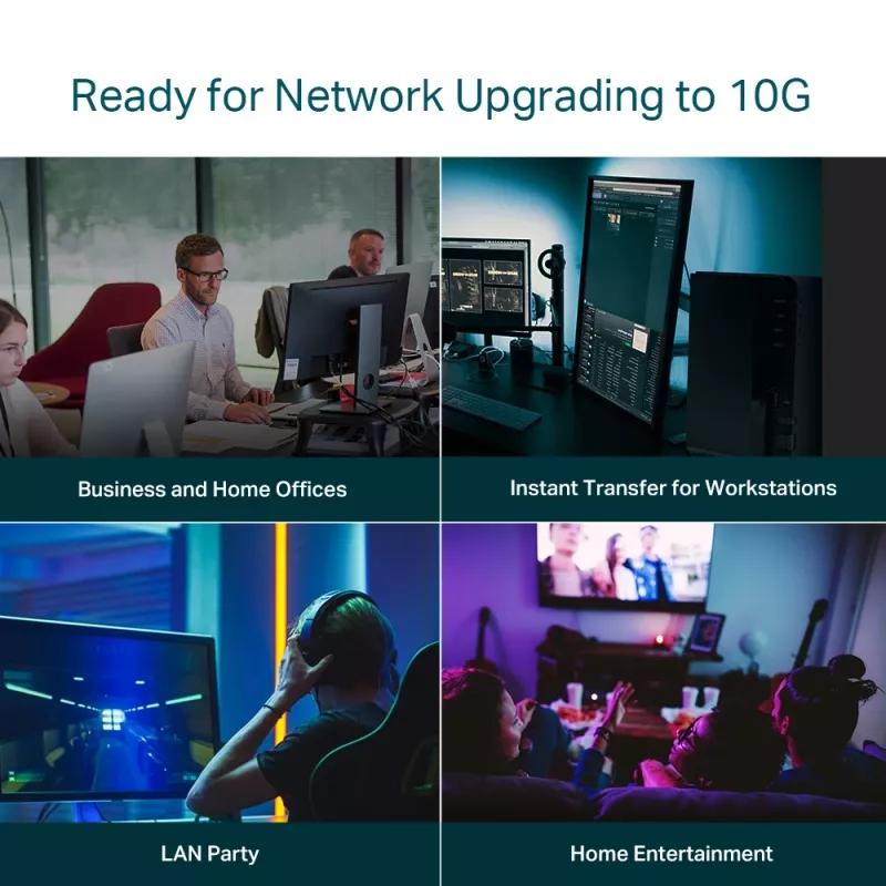 Unmanaged switch TP-Link TL-SX1008 8-portový 10G Desktop/Rackmount