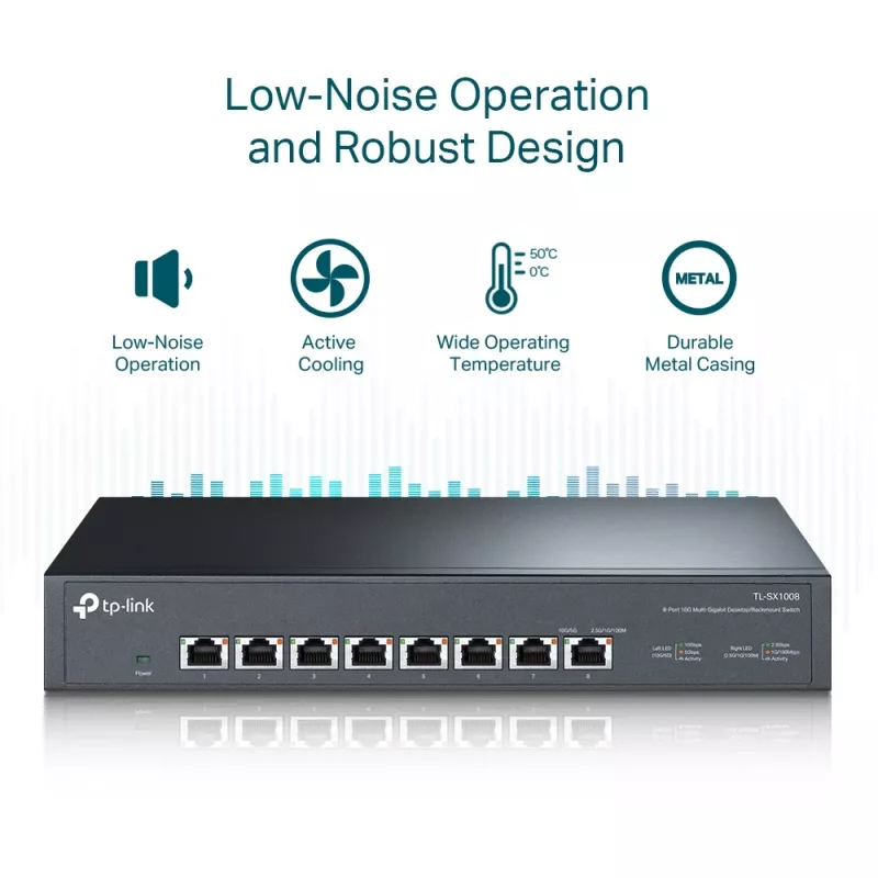 Unmanaged switch TP-Link TL-SX1008 8-portový 10G Desktop/Rackmount