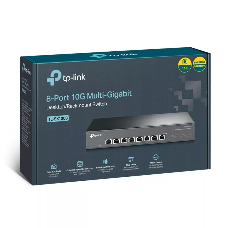 Unmanaged switch TP-Link TL-SX1008 8-portový 10G Desktop/Rackmount