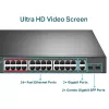 TP-Link 24-portový 10/100Mbps + 2-portový Gigabit Unmanaged PoE+ switch