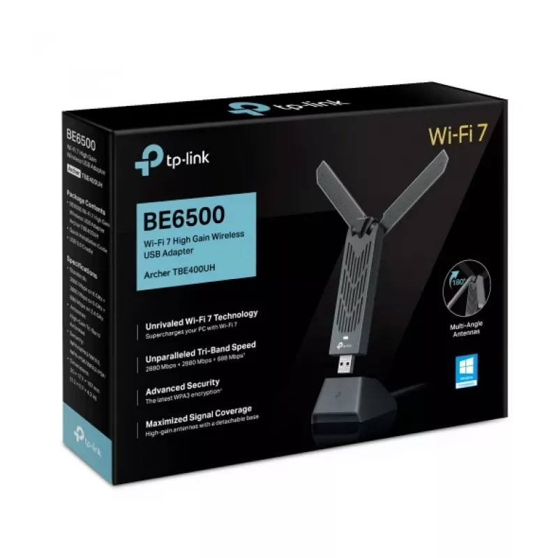 WLAN adaptér TP-Link BE6500 2882 Mbit/s Wi-Fi 7 Tri-Band