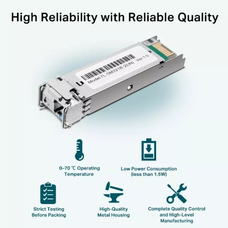 TP-Link Gigabit Single-Mode WDM Bi-Directional SFP modul, optické vlákno, 1250 Mbit/s, SFP, LC, 9/125 µm, BX