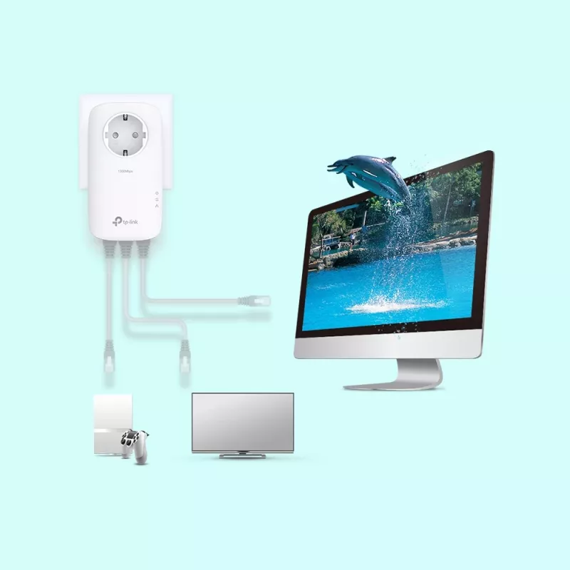 TP-Link TL-PA8033P KIT PowerLine sieťový adaptér 1300 Mbit/s Ethernet LAN biely 2 ks