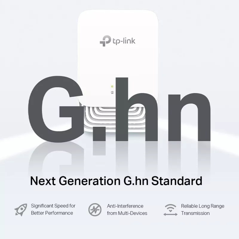 TP-Link G.hn1200 Powerline Kit, 607 Mbit/s, Gigabit Ethernet, 10,100,1000 Mbit/s, HomePlug AV2, 300 m, biela