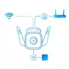 TP-Link Tapo Outdoor Security Wi-Fi Camera, IP bezpečnostná kamera, vonkajšia, káblová & bezdrôtová, Amazon Alexa & Google Assistant, CE, strop/stena
