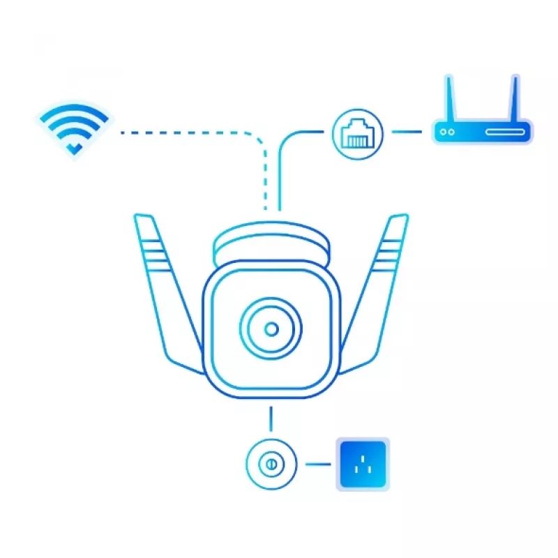 TP-Link Tapo Outdoor Security Wi-Fi Camera, IP bezpečnostná kamera, vonkajšia, káblová & bezdrôtová, Amazon Alexa & Google Assistant, CE, strop/stena