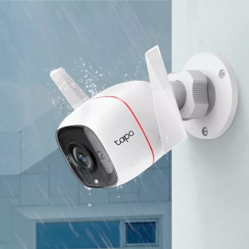 TP-Link Tapo Outdoor Security Wi-Fi Camera, IP bezpečnostná kamera, vonkajšia, káblová & bezdrôtová, Amazon Alexa & Google Assistant, CE, strop/stena