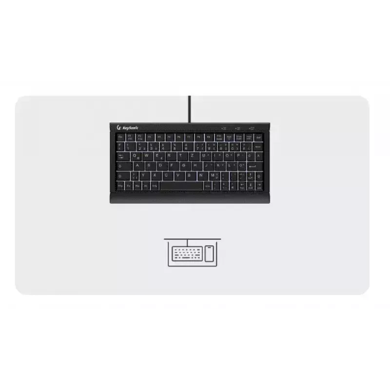 KeySonic KSK-3011ELC (DE) klávesnica Home USB QWERTZ nemecká čierna
