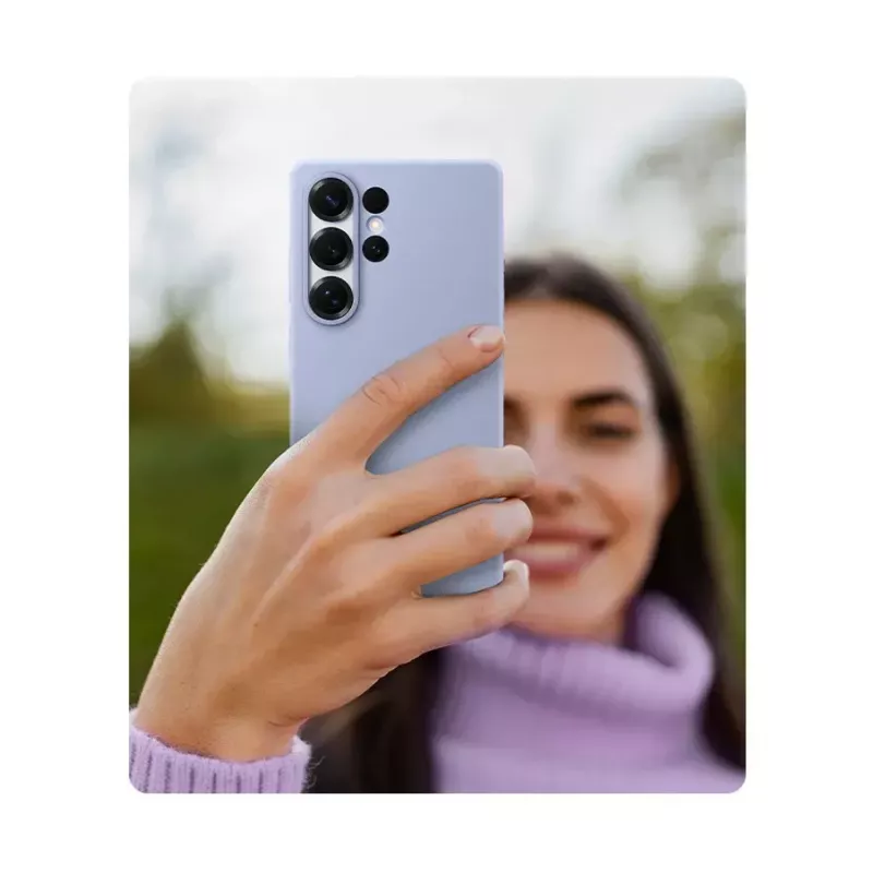 Kryt Samsung Galaxy S25 Ultra silikónové puzdro červená monochromatická