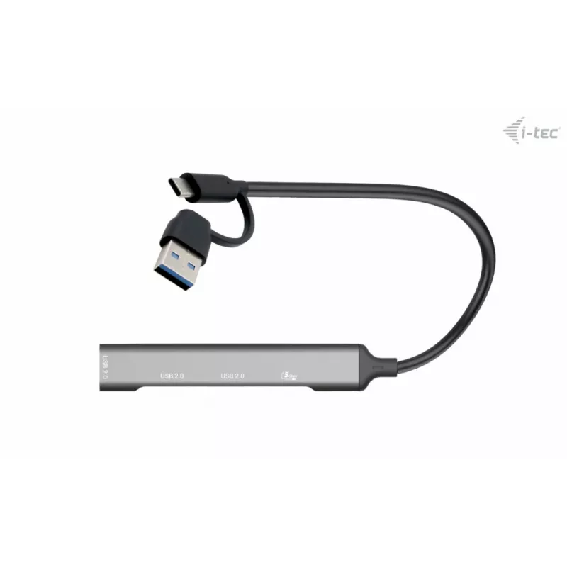 i-tec USB-C/USB-A kovový HUB 1x USB 3.0 + 3x USB 2.0