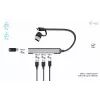 i-tec USB-C/USB-A kovový HUB 1x USB 3.0 + 3x USB 2.0