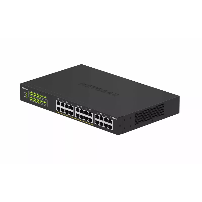 NETGEAR GS324P Unmanaged Gigabit Ethernet (10/100/1000) Power over Ethernet (PoE) 1U čierna