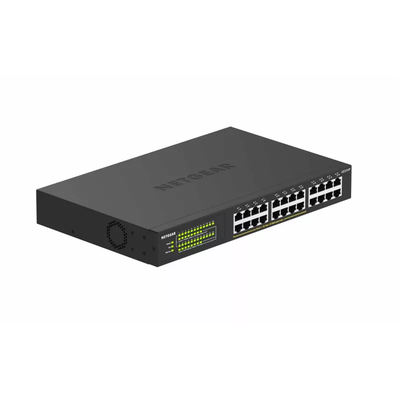 NETGEAR GS324P Unmanaged Gigabit Ethernet (10/100/1000) Power over Ethernet (PoE) 1U čierna