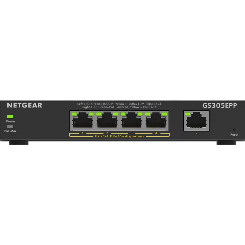 NETGEAR 5-portový Gigabit Ethernet Managed Switch (GS305EPP)