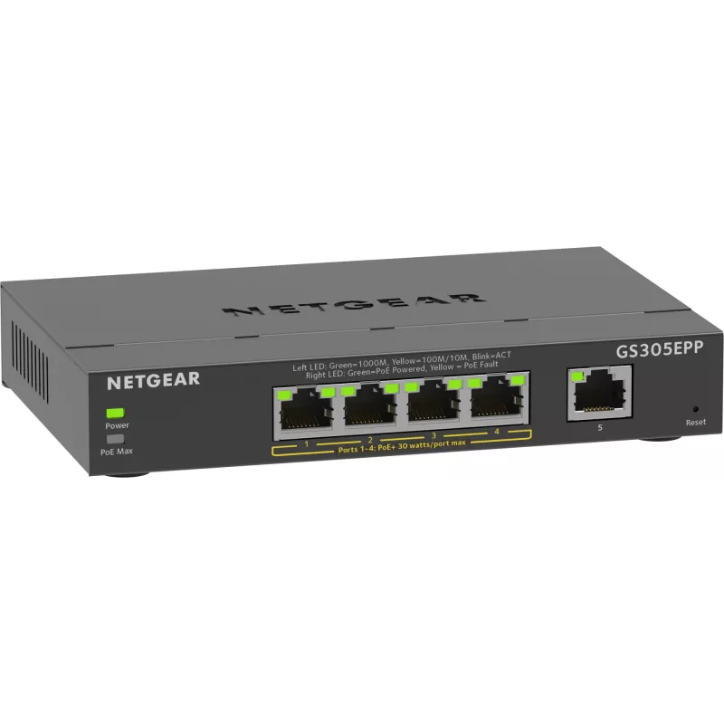 NETGEAR 5-portový Gigabit Ethernet Managed Switch (GS305EPP)