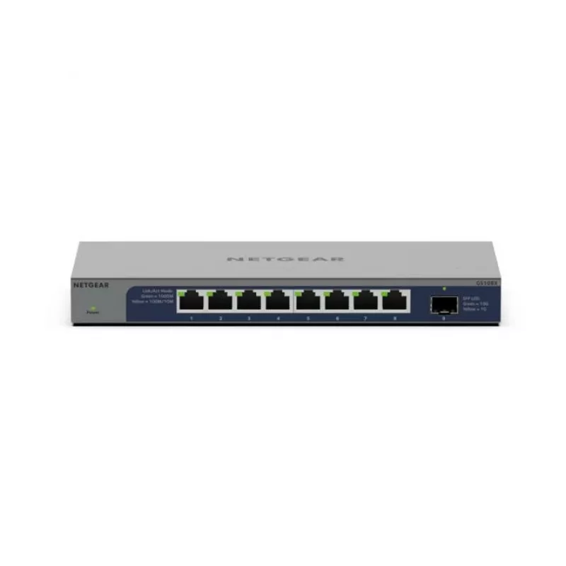 NETGEAR GS108X Unmanaged L2 Gigabit Ethernet (10/100/1000) sivá