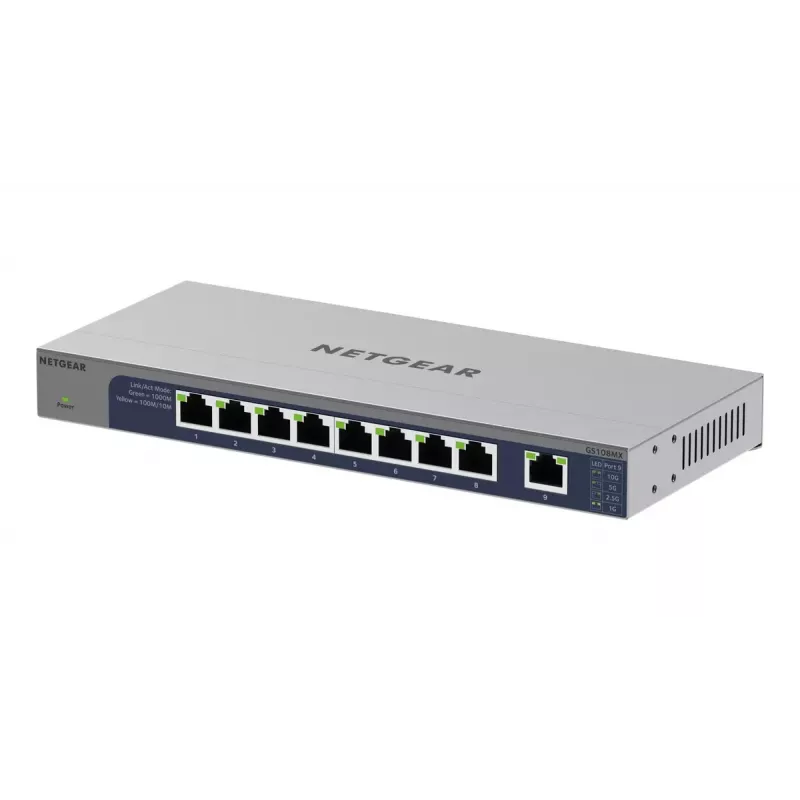 NETGEAR GS108MX-100EUS sieťový switch Unmanaged L2 Gigabit Ethernet (10/100/1000) na stôl/na stenu
