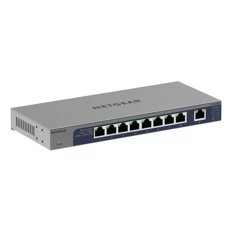 NETGEAR GS108MX-100EUS sieťový switch Unmanaged L2 Gigabit Ethernet (10/100/1000) na stôl/na stenu