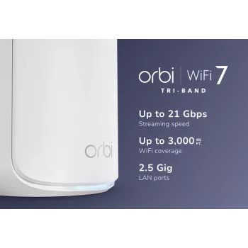 NETGEAR Orbi 870 Tri-Band (2,4 GHz / 5 GHz / 6 GHz) Wi-Fi 7 (802.11be) biela 4 Intern