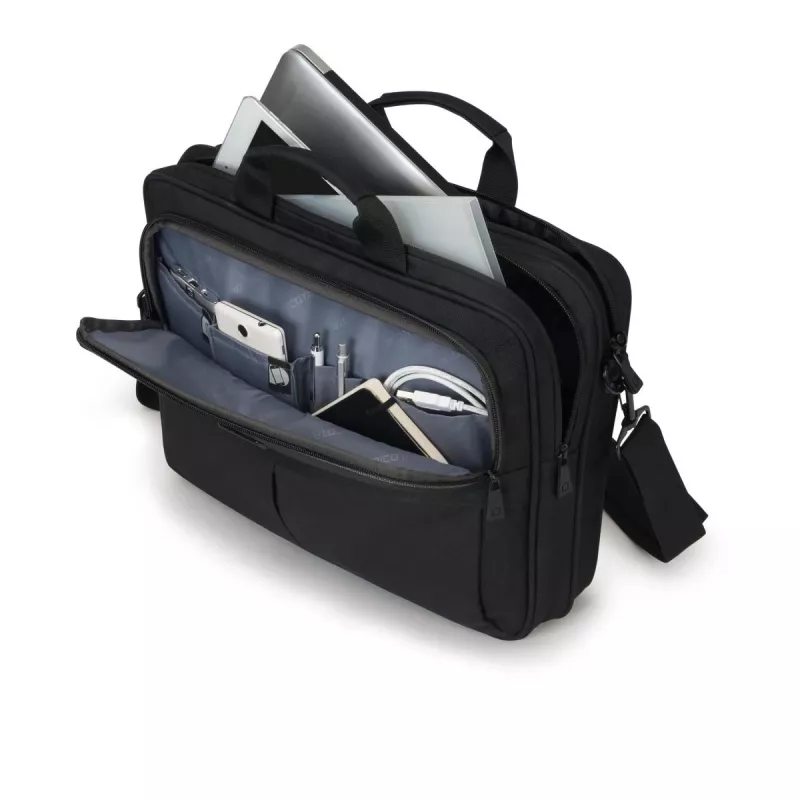 DICOTA Top Traveller Scale - taška na notebook 14-15,6 palcov - čierna / 600d recyklovaný PET