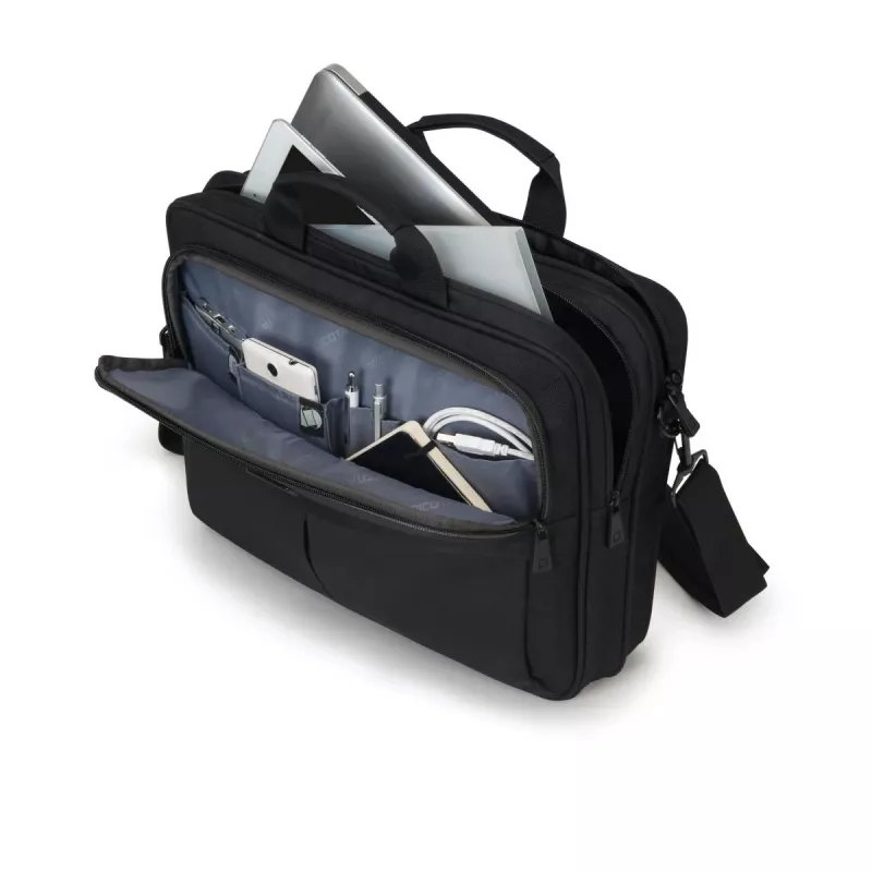 DICOTA Top Traveller Scale - taška na notebook 12-14.1 palcov - čierna / 600d recyklovaný PET