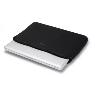 DICOTA Perfect Skin - puzdro na notebook 12-12.5in - čierna / syntetický neoprén so 100% recyklovaným vrchným materiálom