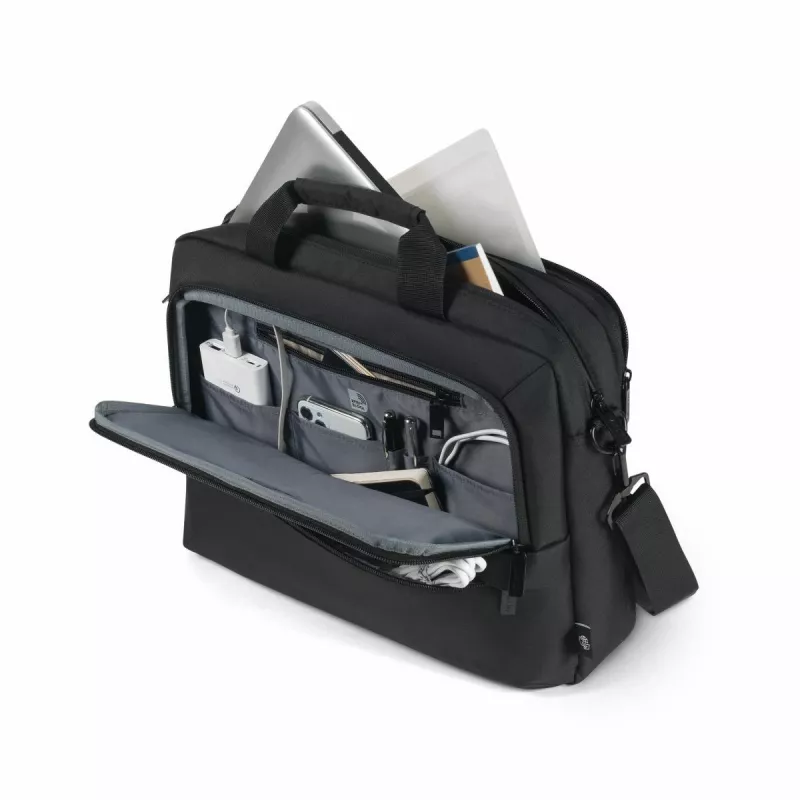 DICOTA Eco Top Traveller Core – taška na notebook 13–14,1 palca – čierna / 300D 100 % recyklovaný PET polyester