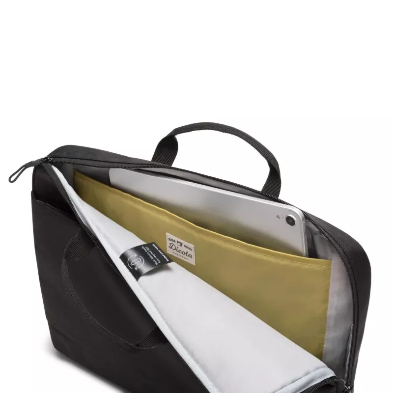 DICOTA slim Eco Motion - taška na notebook 14-15,6 palca - čierna / 600d Rpe polyester