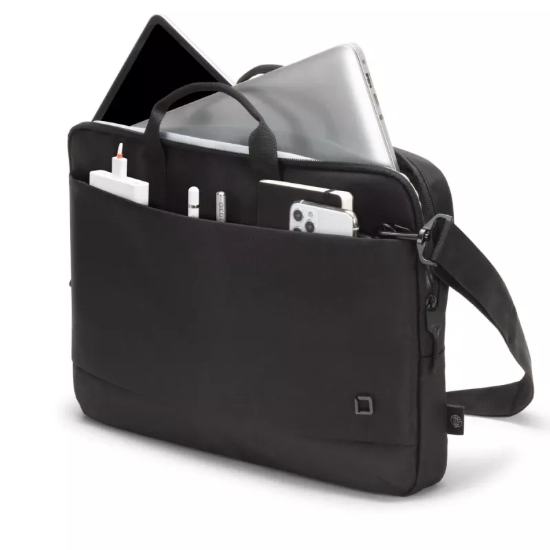 DICOTA slim Eco Motion - taška na notebook 14-15,6 palca - čierna / 600d Rpe polyester