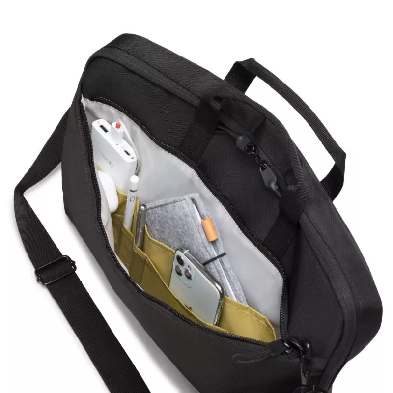 DICOTA slim Eco Motion - taška na notebook 14-15,6 palca - čierna / 600d Rpe polyester