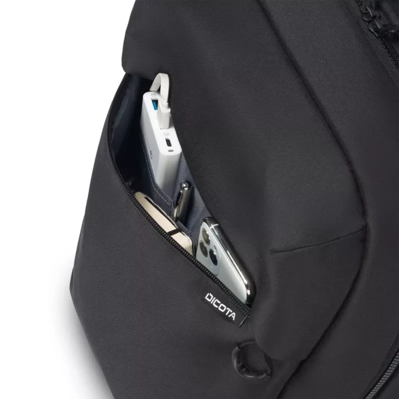 DICOTA Commuter - batoh na notebook 13-16 palca - čierny / 300d Rpet polyester