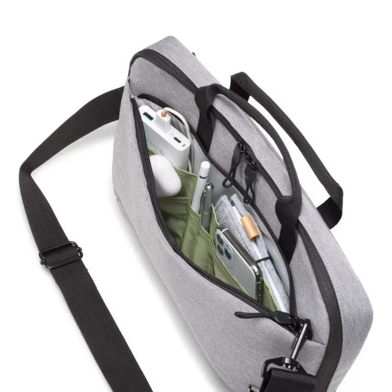 DICOTA slim Eco Motion - puzdro na notebook 14-15.6in - svetlosivá / 600d Rpe polyester