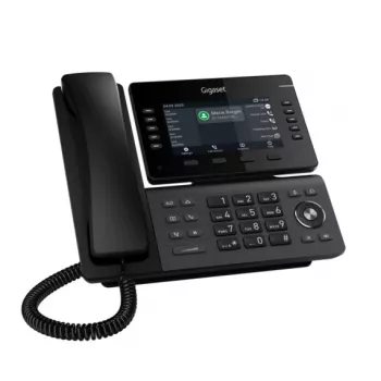 Desk DECT VoIP telefón Gigaset P850W IP PRO – TFT displej, PoE, káblové a bezdrôtové slúchadlo, čierny