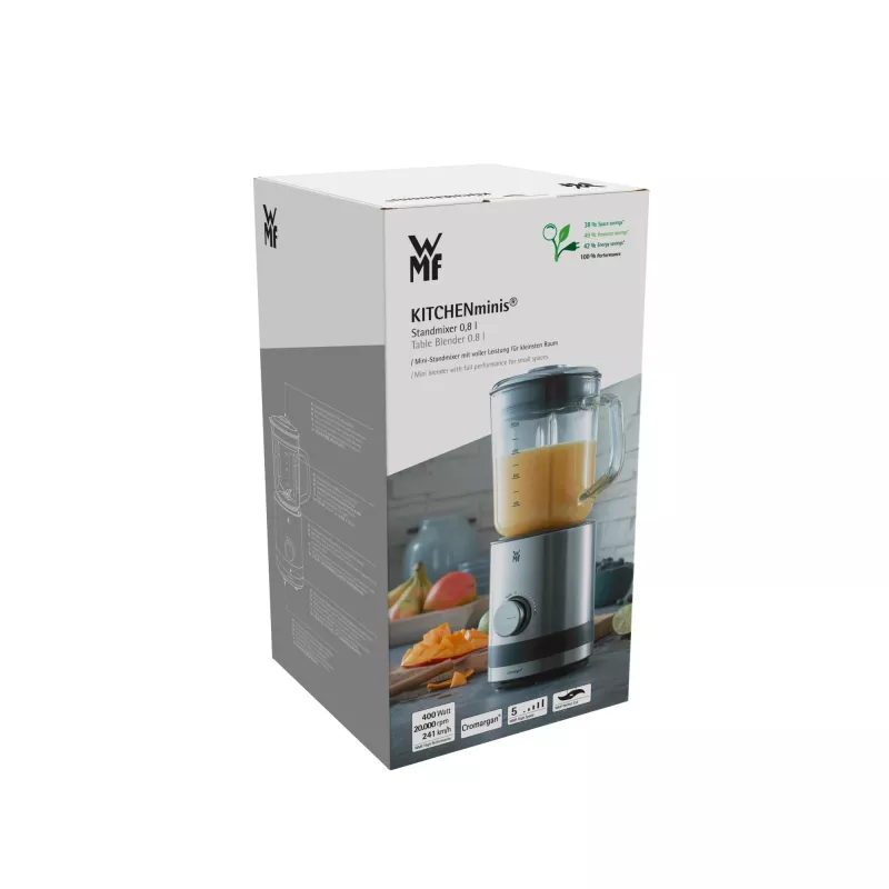 WMF KITCHENminis 0416490011 0,8 L stolový mixér 400 W čierna, nerezová oceľ, transparentná