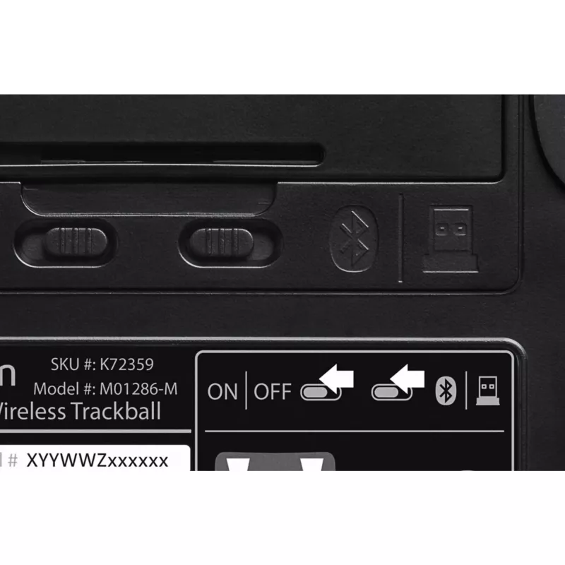 Kensington Expert myš bezdrôtový trackball, obojručný, optický, RF Wireless + Bluetooth, 400 DPI, čierna
