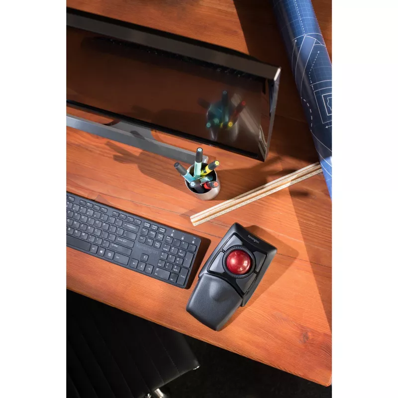 Kensington Expert myš bezdrôtový trackball, obojručný, optický, RF Wireless + Bluetooth, 400 DPI, čierna
