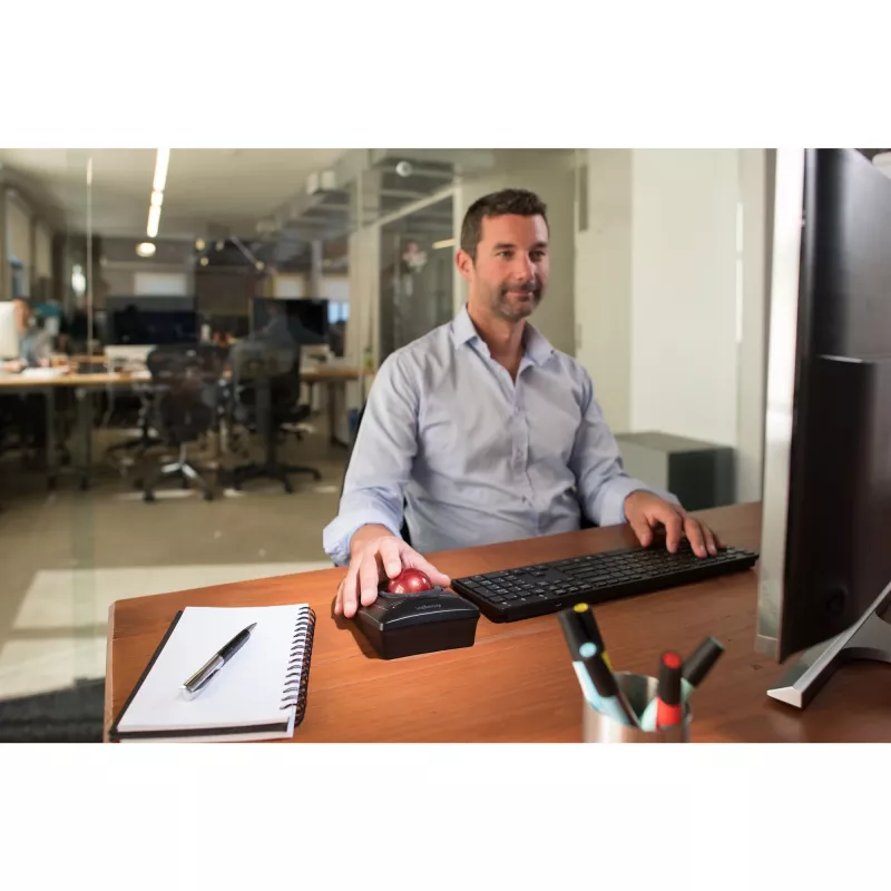 Kensington Expert myš bezdrôtový trackball, obojručný, optický, RF Wireless + Bluetooth, 400 DPI, čierna