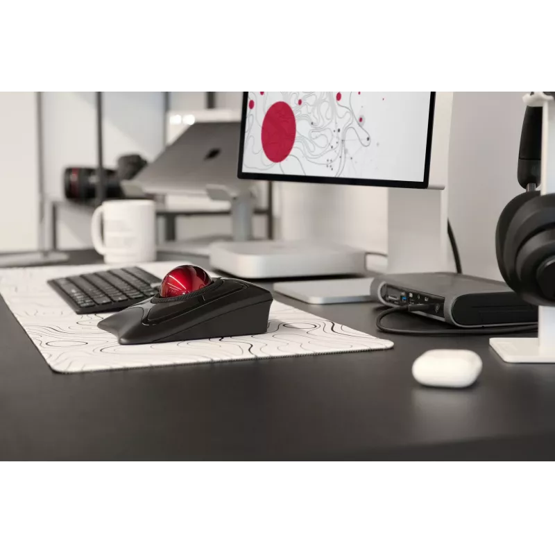 Kensington Expert myš bezdrôtový trackball, obojručný, optický, RF Wireless + Bluetooth, 400 DPI, čierna