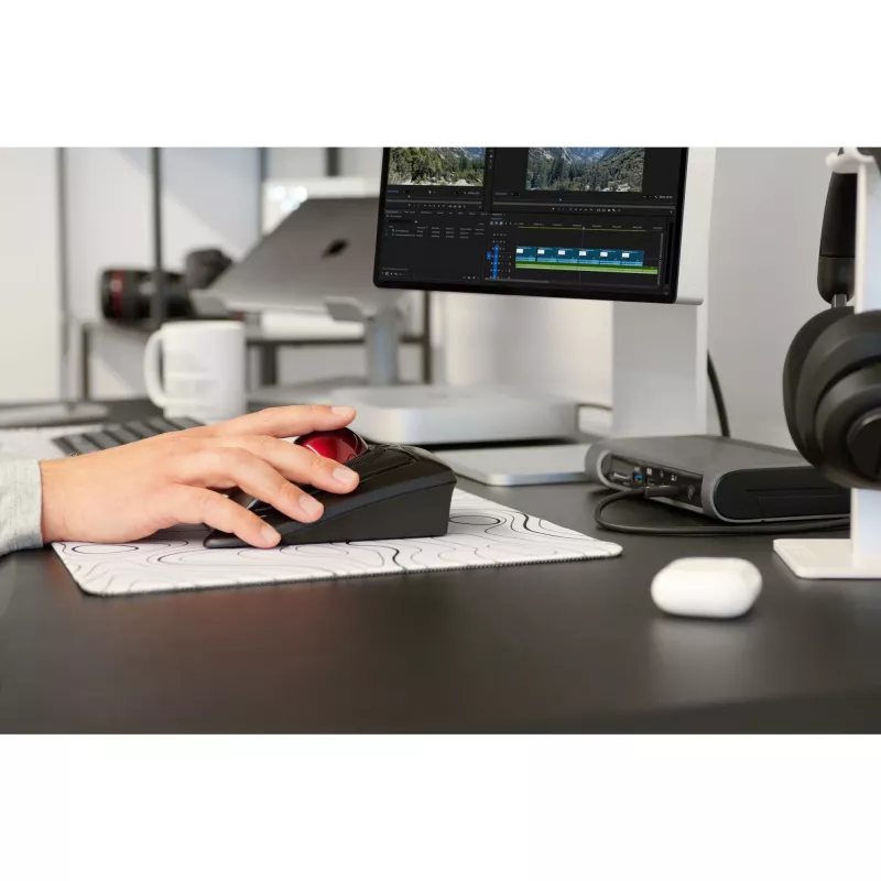 Kensington Expert myš bezdrôtový trackball, obojručný, optický, RF Wireless + Bluetooth, 400 DPI, čierna