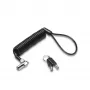 Kensington NanoSaver Portable Keyed zámok na notebook, 2,3 m, Kensington, kľúč, uhlíková oceľ, čierny, strieborný