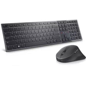 Sada klávesnica a myš DELL KM900 Office RF Wireless + Bluetooth QWERTZ nemecká grafitová