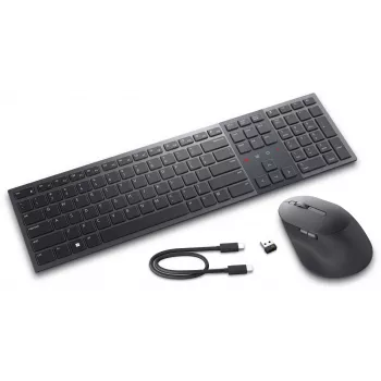 Sada klávesnica a myš DELL KM900 Office RF Wireless + Bluetooth QWERTZ nemecká grafitová