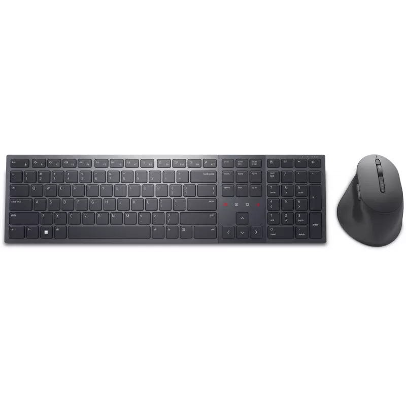 Sada klávesnica a myš DELL KM900 Office RF Wireless + Bluetooth QWERTZ nemecká grafitová