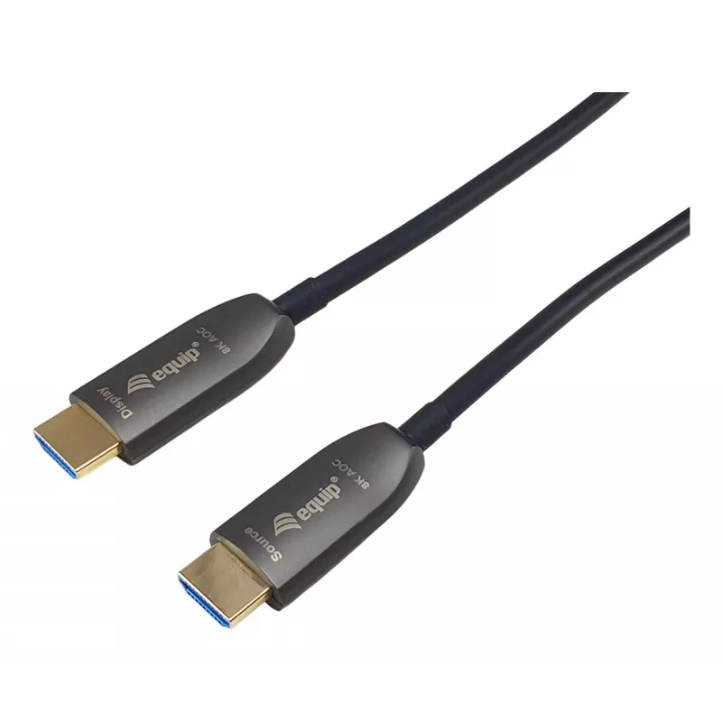 Equip HDMI 2.1 aktívny optický pancierový kábel, 50 m, 8K/60 Hz, 4K/120 Hz, 48 Gbit/s