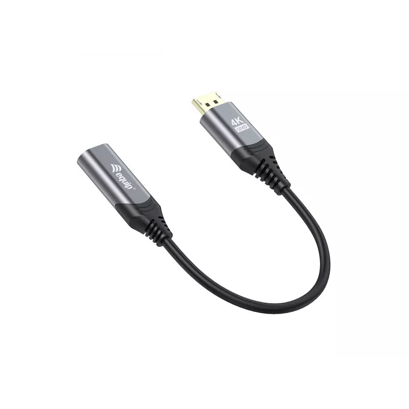 Equip DisplayPort 1.2 na HDMI adaptér, 4K/60 Hz, 0,15 m, DisplayPort, HDMI, konektor samec, konektor samica, rovný