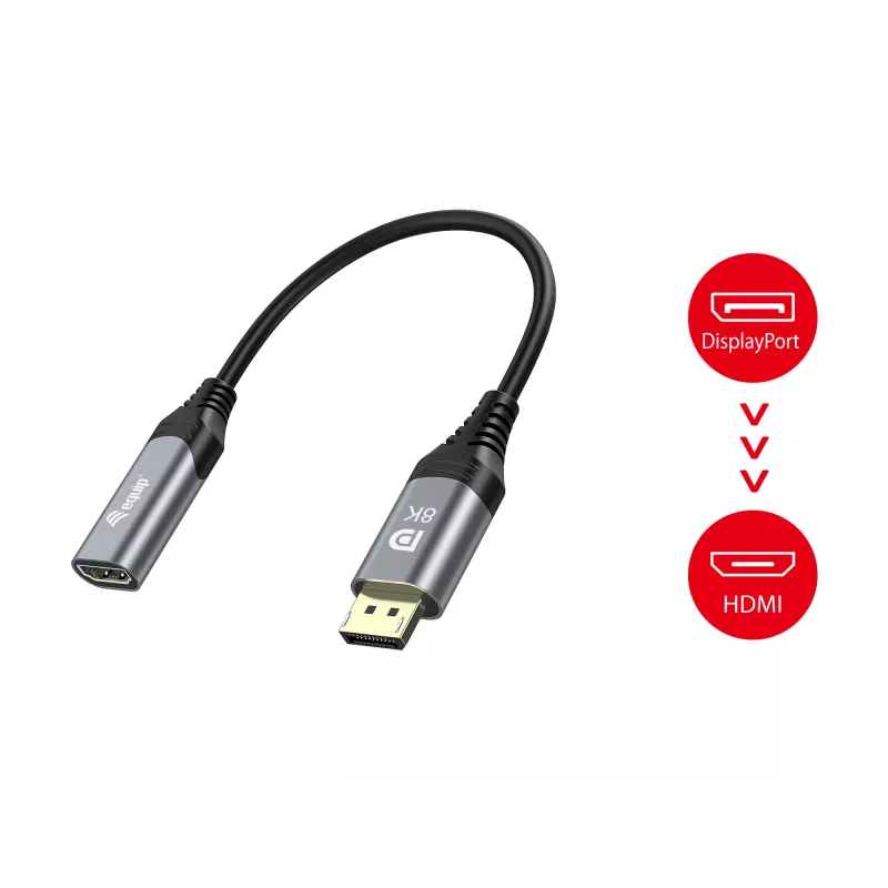 Equip DisplayPort 1.4 na HDMI adaptér 8K 60 Hz 0,15 m