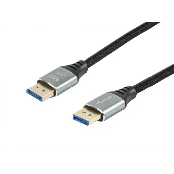 Equip DisplayPort 2.1 Premium kábel, 1,0 m, 16K/60 Hz, 54 Gbit/s